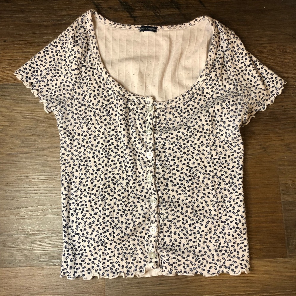 Brandy Melville Floral crop top